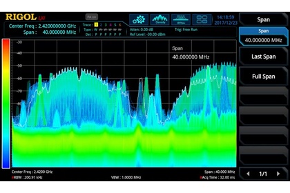 Повышение полосы реального времени до 40 МГц Rigol RSA5000-B40