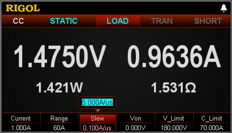 Rigol DL3000 - скорость нарастания тока до 5 А/мкс